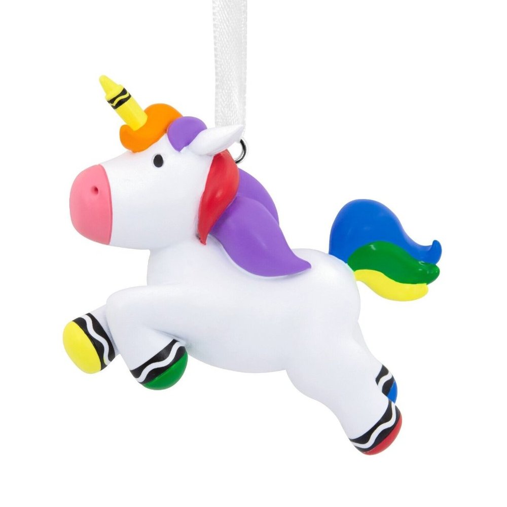 Hallmark Crayola Unicorn Holiday Christmas Tree Ornament New